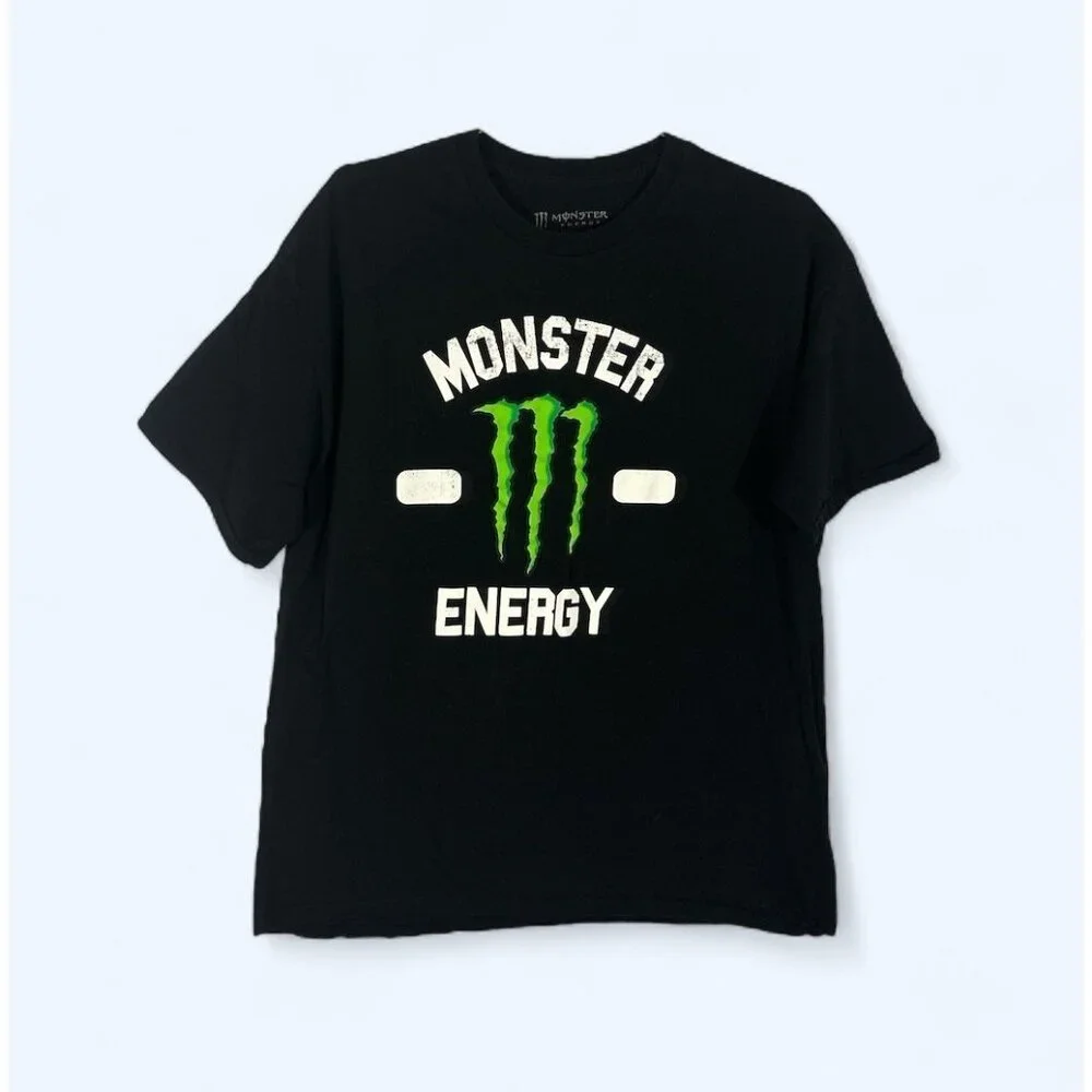 MONSTER ENERGY SHIRT MENS XL BLACK GREEN SHORT SLEEVE